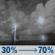 Tonight: Showers and thunderstorms likely after 9pm. Mostly cloudy, with a low around 65. South southwest wind 6 to 15 mph, with gusts as high as 22 mph. Chance of precipitation is 70%. New rainfall amounts between a tenth and quarter of an inch possible. Tonight: Showers And Thunderstorms Likely