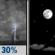 Tonight: A chance of showers and thunderstorms before 7pm, then a slight chance of showers and thunderstorms between 7pm and 9pm. Mostly clear, with a low around 72. South wind around 5 mph. Chance of precipitation is 30%. New rainfall amounts less than a tenth of an inch possible. Tonight: Chance Showers And Thunderstorms then Mostly Clear