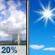 Friday: Patchy fog and a slight chance of showers and thunderstorms before 8am. Sunny, with a high near 88. Heat index values as high as 97. South southwest wind 3 to 8 mph. Chance of precipitation is 20%. Friday: Patchy Fog then Sunny
