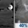 Sunday Night: A chance of showers and thunderstorms after 1am. Mostly cloudy, with a low around 65. Chance of precipitation is 40%. New rainfall amounts between a tenth and quarter of an inch possible. Sunday Night: Mostly Cloudy then Chance Showers And Thunderstorms