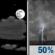 Monday Night: A slight chance of showers and thunderstorms between 2am and 3am, then a chance of showers and thunderstorms. Partly cloudy, with a low around 62. Southwest wind 6 to 14 mph, with gusts as high as 23 mph. Chance of precipitation is 50%. New rainfall amounts less than a tenth of an inch possible. Monday Night: Partly Cloudy then Slight Chance Showers And Thunderstorms