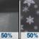 Monday Night: A chance of rain showers between 7pm and 1am, then a chance of rain and snow showers. Mostly cloudy, with a low around 32. Chance of precipitation is 50%. Monday Night: Chance Rain Showers then Chance Rain And Snow Showers