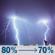 Sunday Night: Showers and thunderstorms. Mostly cloudy, with a low around 61. Chance of precipitation is 80%. Sunday Night: Showers And Thunderstorms