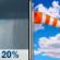 Thursday: Slight Chance Rain Showers then Mostly Sunny