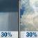 Thursday: A chance of rain showers between 7am and 1pm, then a slight chance of showers and thunderstorms. Partly sunny, with a high near 68. Chance of precipitation is 30%. Thursday: Chance Rain Showers then Slight Chance Showers And Thunderstorms